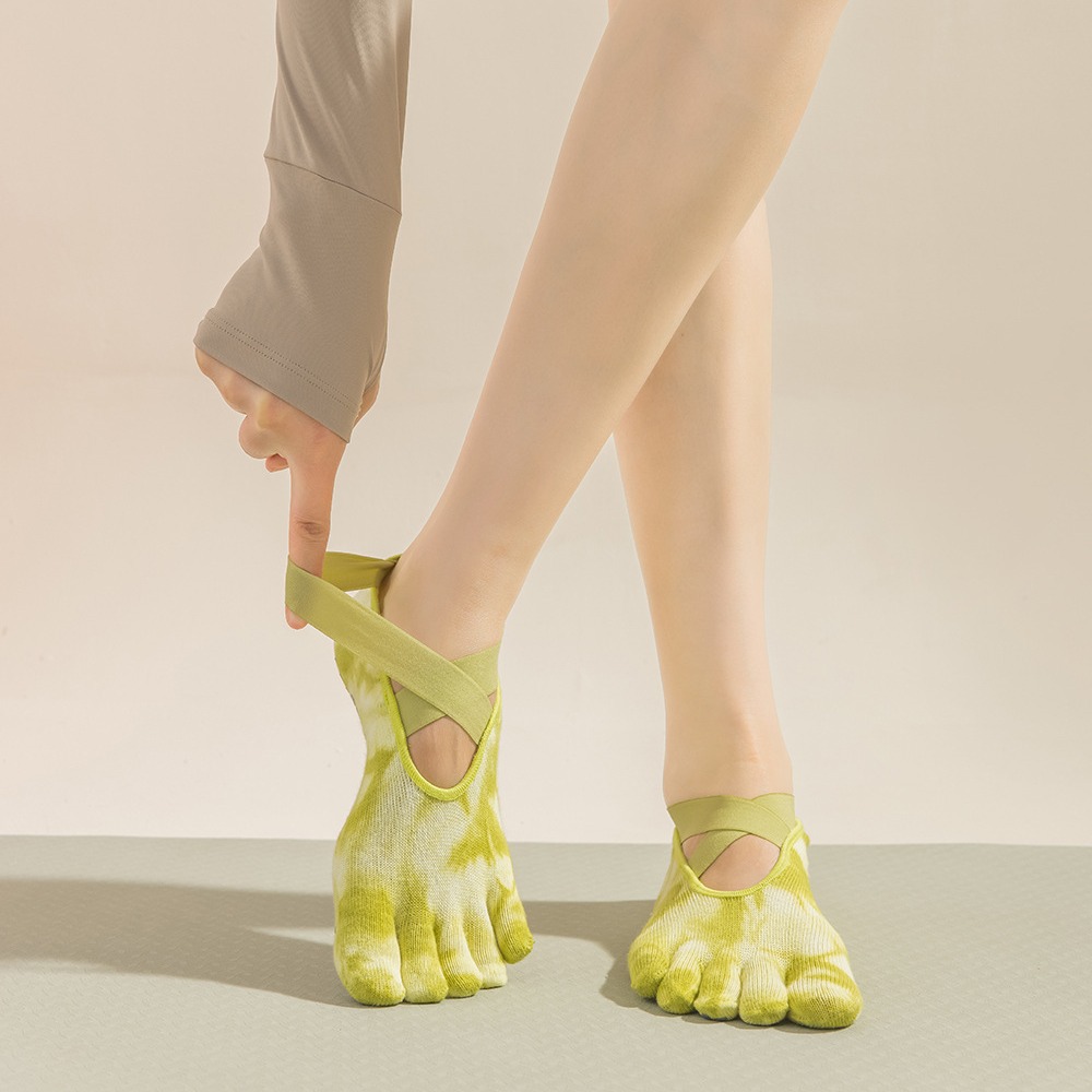 Pilate Yoga Workout - Kaos Kaki Wanita Tie-Dye dengan Lima