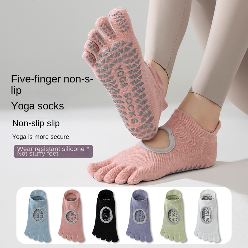 Medias Para Pilates Y Yoga - Kaus Kaki Yoga Lima Jari Wanita