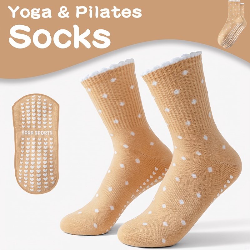 Medias Para Pilates Y Yoga - Kaus kaki yoga wanita berwarna coklat,