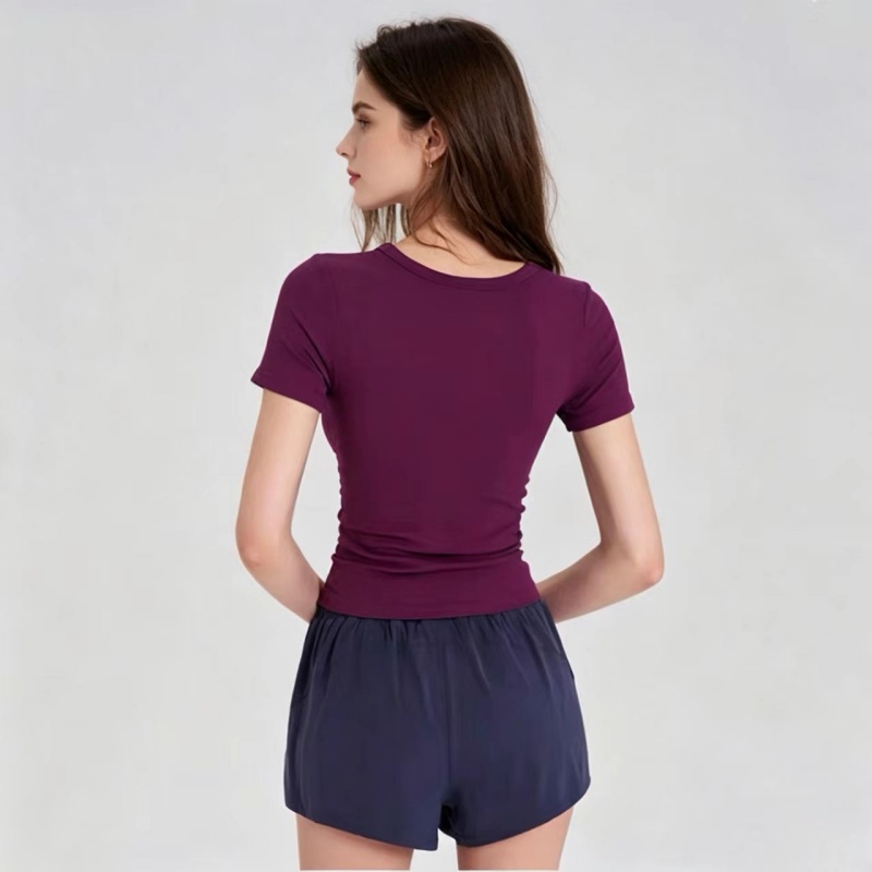 Kaos Olahraga Wanita Lengan Pe - Pilate Yoga Workout ulasan dan harga
